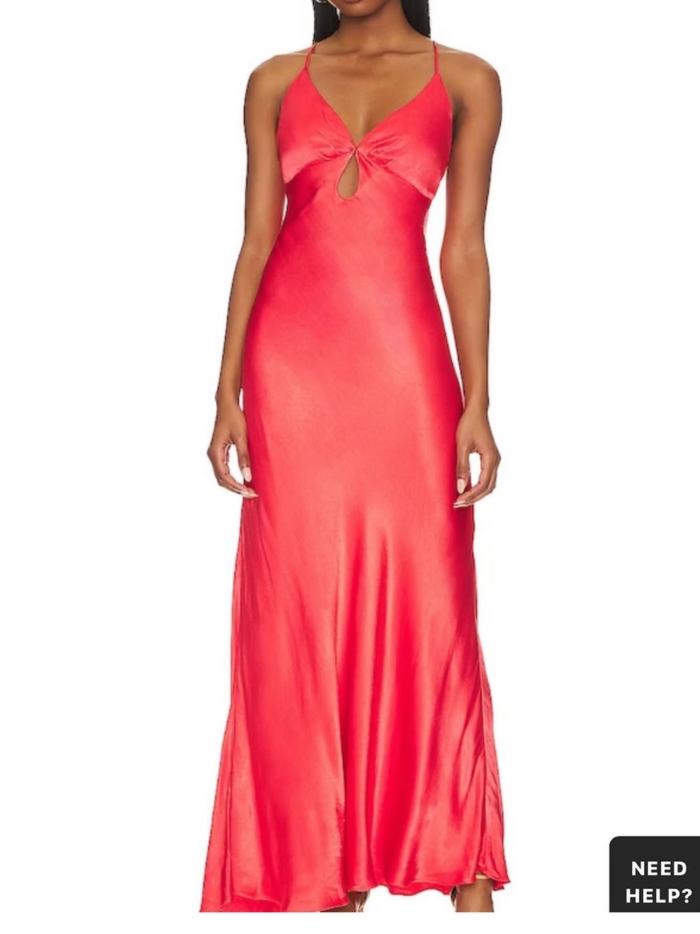 Bardot Zuri Slip Dress in Hot Coral